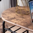 thumbnail image 4 of QXDRAGON 3 Pieces Dining Set for 2 Small Kitchen Breakfast Table Set Space Saving Wooden Chairs and Table Set, Retro, 4 of 9