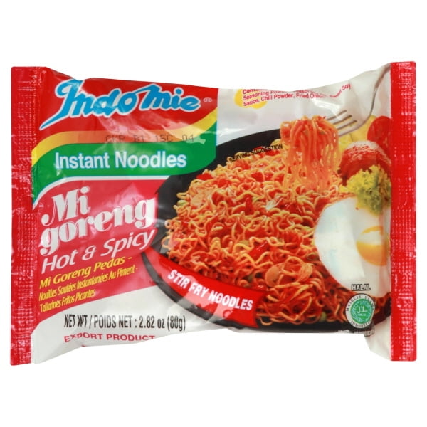 Indomie Mi Goreng Instant Stir Fry Noodles, Halal Certified, Hot