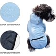 thumbnail image 4 of Lishi Reflective Adjustable Green Dog Raincoat with Hood - XL, 4 of 5