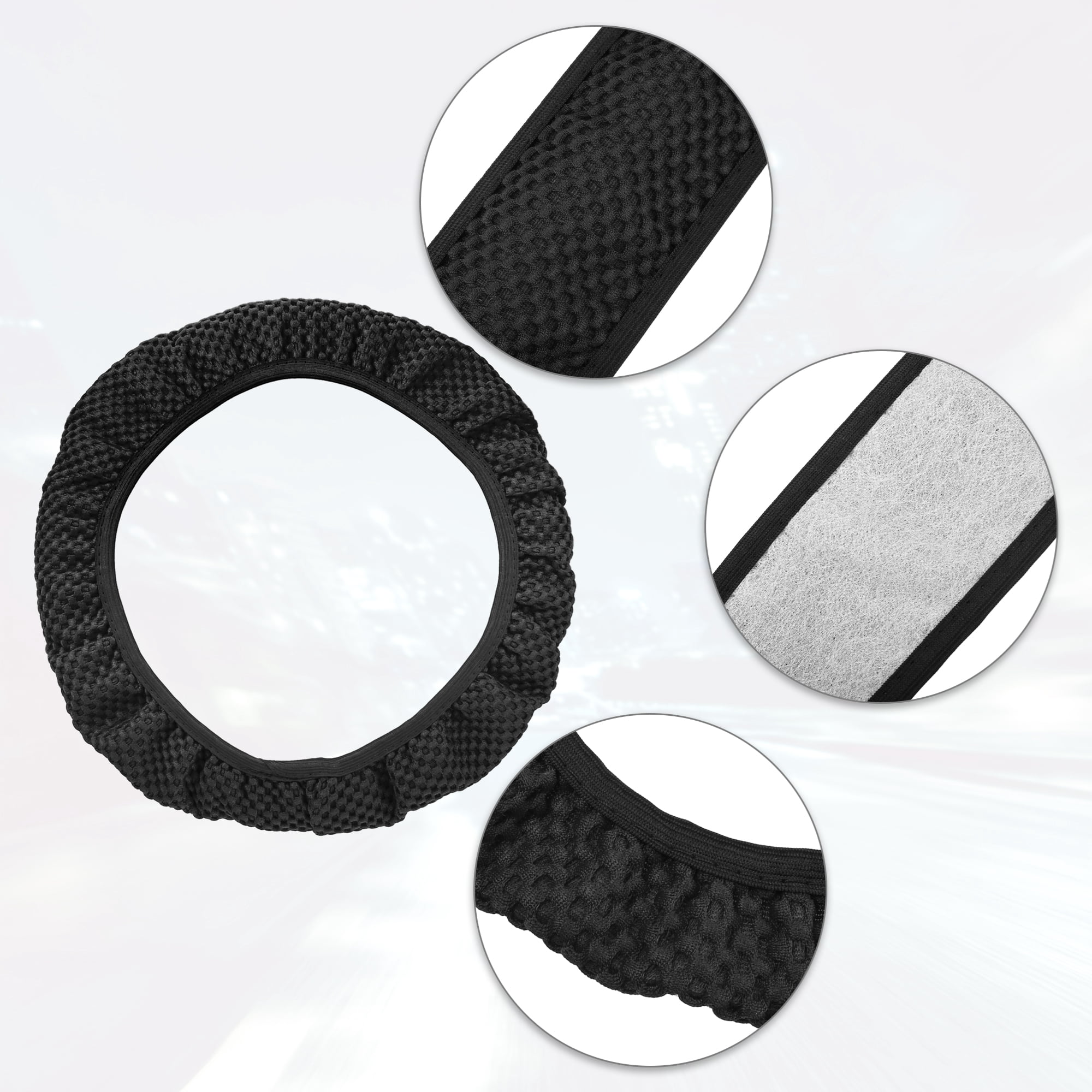 Unique Bargains Universal Elastic Stretch Antislip Microfiber Steering Wheel Cover