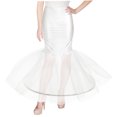 thumbnail image 5 of PTOOTP White Bridal Dress Underskirt Polyester Petticoat with Elastic Waistband, 5 of 8