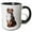 Black/White, variant on 3drose, Illustration Graphic with an Australian Shepherd Dog, 11oz Two-tone Blue Mug