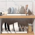 thumbnail image 2 of TEAMD Expandable Pot Lid Organizer,Expandable Pot and Pan Organizer for Cabinet,Dish Drainboard, and Pull-Out Drawer,Plates, Platters, Bakeware,White, 2 of 6