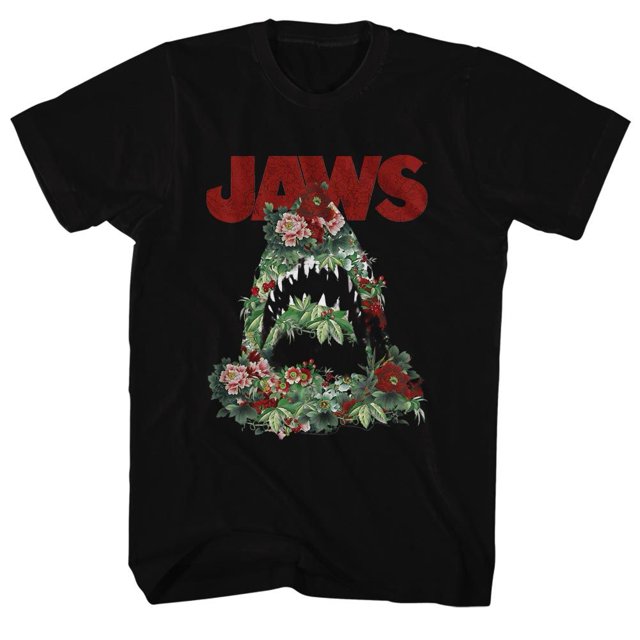 Jaws T-Shirt à Manches Courtes Adulte Requin Floral Films