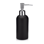 Essentra Home Matte Black Soap Dispenser with Chrome Pump for Bathroom, Bedroom or Kitchen. Also Great for Hand Lotion and Essential Oils.