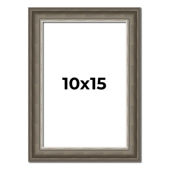 10x15 Frame Brown Solid Wood Picture Frame | 1.75 Inch Moulding Width | Austin Frame Complete with