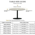 thumbnail image 2 of Round Fitted Tablecloth with Elastic Edge Design Table Cover Waterproof Stain-Resistant Wipeable Table Cloth Best for 38"-42" Round Tables Circular, 2 of 4