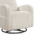 thumbnail image 6 of Yaheetech Corduroy Swivel Recliner Glider Chair Rocking Chair for Living Room, Beige, 6 of 15
