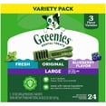 thumbnail image 3 of Greenies Fresh Flavor Adult Natural Dental Dog Treats Large Size, 12 Oz Pack (8 Count), 3 of 15
