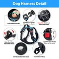 thumbnail image 3 of PoyPet Dog Harness No Pull,Adjustable Soft Padded Pet Vest with Easy Control Handle,No Choke Reflective Front Dog Harness for Small Medium Large Dogs,Blue L, 3 of 9