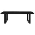 thumbnail image 2 of Modern Rectangular Dining Table - 77" To 95", Black Ash Veneer, Sled Base, Natural Wood 95" Extendable Ash, Grain, Hand-stained,, 2 of 2