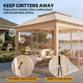 thumbnail image 5 of COOS BAY 11'x11' Pop-Up Instant Gazebo Tent with Mosquito Netting Outdoor Canopy Shelter with 121 Square Feet of Shade, Khaki, 5 of 10