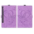 thumbnail image 2 of ELEHOLD for Samsung Galaxy Tab S9/S8/S7 11 Inch Leather Case,Embossed Butterfly Pattern Folio Flip Case Card Slots Kickstand Magnetic Clasp Shockproof Protective Case for Samsung Tab S9/S8/S7,Purple, 2 of 7