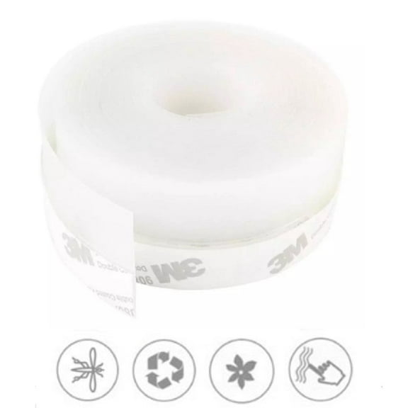 16-Feet Adhesive Silicone Door Seal Strip – Weather Stripping for Windows & Doors, Bottom Stopper for Insulation TIKA