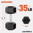 thumbnail image 4 of Kit Mancuernas Hexagonales Altera Kit2-35lbs Acero Forro De Neopreno, 4 of 6