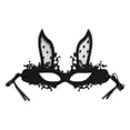thumbnail image 1 of KAKOWELY Máscara de conejito de media cara para mujer, máscara de conejito para cosplay, máscara de conejito para fiesta, 1 of 5