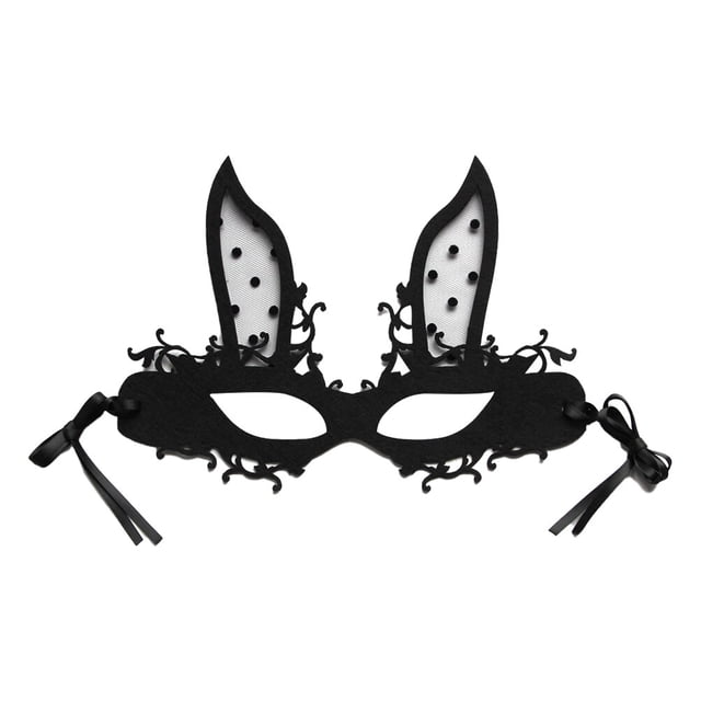 KAKOWELY Máscara de conejito de media cara para mujer, máscara de conejito para cosplay, máscara de conejito para fiesta