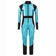thumbnail image 3 of iiniim Girls Alien Robot Dance Outfit Metallic Long Sleeve Zip Neck Jumpsuit Sky Blue 10, 3 of 6
