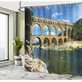 thumbnail image 5 of Ambesonne Nature Shower Curtain, Roman Heritage, 69"Wx84"L, Blue Green Tan, 5 of 5