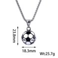 thumbnail image 2 of Collar con dije de fútbol, acero inoxidable para niños, niñas, deportistas, hombres, mujeres, joyería unisex, regalo único, 60 cm/23,6 pulgadas, 2 of 4