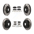 thumbnail image 1 of Transit Auto Front Rear Coated Drilled Slotted Disc Brake Rotors and Ceramic Pads Kit for Car 2013-2018 Acura RDX KDT-100393, 1 of 11