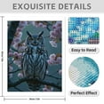 thumbnail image 3 of Diamond Art Kit for Adults, Magnificent Owl With Blossoms Diamond Painting for Adults Beginners, DIY Diamond Art Painting Kits, 5D Diamond Painting Crafts for Home Decor 12x16 Frameless, 3 of 7