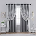 thumbnail image 7 of 2 Panel Star Curtains Hollow Out Blackout Curtains for Kids Room 52in Double Layer Star Cut Out Window Decor, 7 of 7