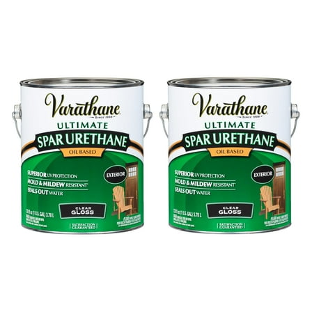Varathane Ultimate Spar Urethane Oil-Based Gloss - Durable Exterior Finish - 2 Pack, Gallon