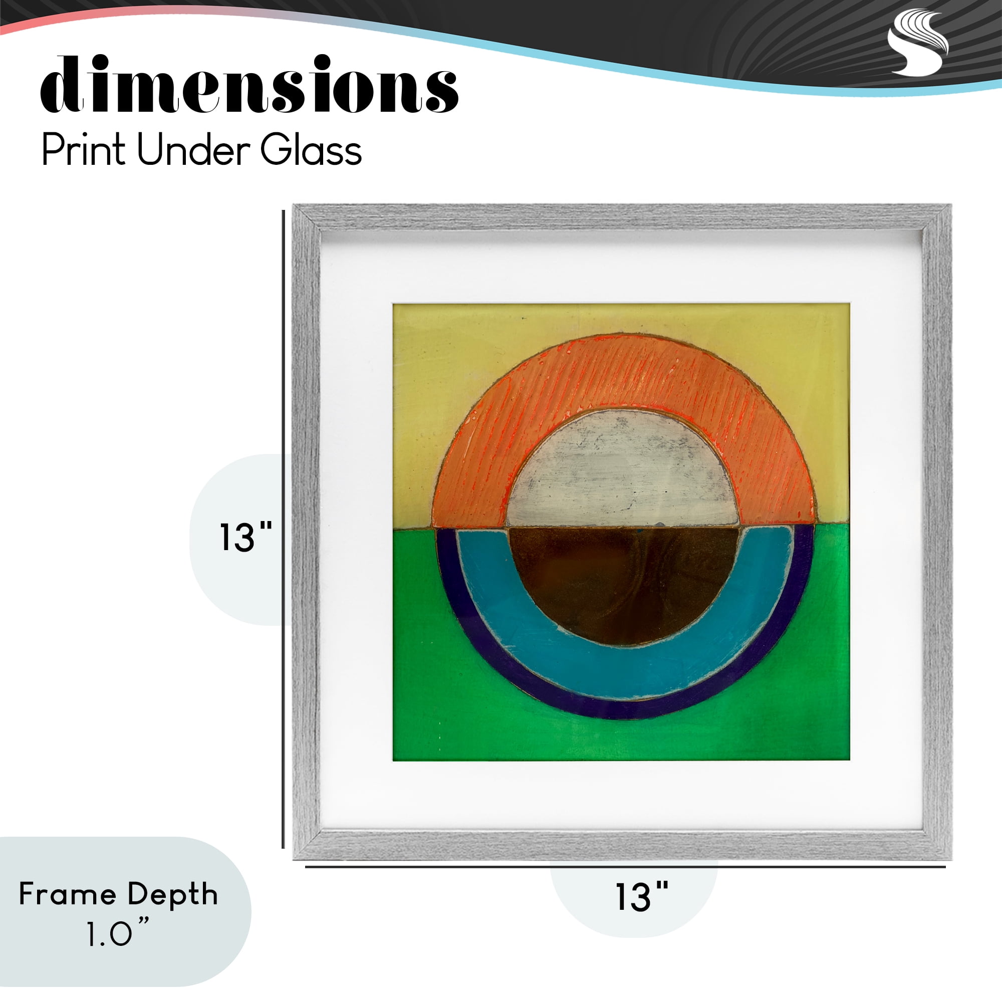 Stupell Industries Balanced Circle Symmetry Gray Framed Print Under Glass, design by Matthew Finger