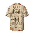 thumbnail image 2 of Haiem Thanksgiving With A Grateful Heart Men's Casual Shirts Short Sleeve Button Down Shirts Fashion Textured Summer Beach Shirt-Large, 2 of 7