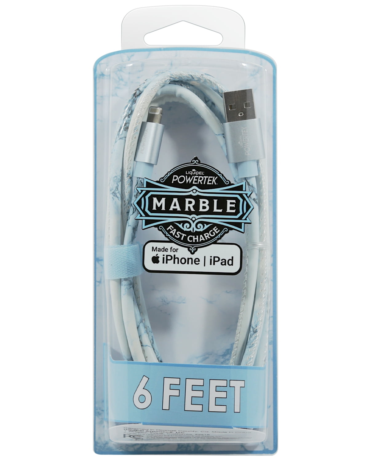 Liquipel Lightning Marble Cable - Blue