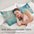 thumbnail image 5 of Blue Palm Tree Body Pillow Cover 20 x 54 Inch Decorative Pillow Cover Country Botanical Tropical Jungle Plants Lumbar Pillowcase Seasonal Rectangle Cushion Case for Couch Sofa Bed Living Room, 5 of 9