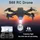 APPIE S68 RC Drone avec Caméra 4k / Mini Wifi FPV Pliant Quadcopter Jouet pour Enfants / Contrôle Capteur de Gravité / Mode Sans Tête / Geste Photo Vidéo / Sac & 3 Batterie – image 3 sur 7