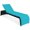 Turquoise, variant on Biotree Patio Rattan Lounge Chair Back Adjustable Chaise Recliner with Cushioned Stackable Patio Chair for Garden Backyard, Turquoise