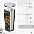 thumbnail image 6 of Kll Mardi Gras Surface Stainless Steel Vacuum Insulated Coffee Cup 20 Oz Insulated Travel Mug Water Cup With Leak-Proof Straw Lid & Flip Lid,1 Metal Straws,1 Cleaning Brush, 6 of 8