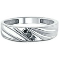 thumbnail image 2 of Pompeii Black Diamond Ring Men's 14k White Gold (Black,I2-I3), 2 of 4
