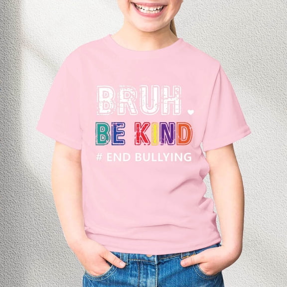 Gzbliryd Boys Graphic T Shirts Graphic Crewneck Casual Printed Tee Cute Casual Tops for Boys Summer Tops Summer Clothes for Teens (Light Pink,5-6 Years)