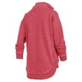 thumbnail image 3 of Women's Pressbox Scarlet Nebraska Huskers Northfork Sojourn Poncho Quarter-Zip Sweatshirt, 3 of 3