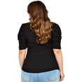 thumbnail image 3 of Blusa acanalada Roman Fashion/Tallas Extras, 1748 (Negro) negro 36 Roman Fashion Blusa extra 1748, 3 of 7