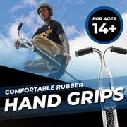 Flybar Super Pogo Stick for Kids & Adults 14+ – Strong Spring for Tricks & High Jumping – Steel Frame with Reinforced Foot Pegs – Classic Trick Pogo Stick for Beginners & Pros – Supports 120-210 lbs