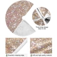 thumbnail image 5 of FMSHPON Pearl Sequins Xmas Christmas Tree Skirt Stand Mat for Holiday Party Decoration Indoor Outdoor 48 inches, 5 of 6