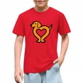 thumbnail image 4 of Girls Valentine Shirt Red Hearts Print Kids Short Sleeve Crewneck Top | Cute Holiday Tee for Kids & Little Girls | Valentine's Day Outfit,Size 5 T, 4 of 9