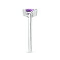 thumbnail image 3 of ANGARA Natural 0.8 Ct. Amethyst Solitaire Ring in 14K White Gold for Women (Ring Size: 11.5), 3 of 9