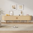 thumbnail image 2 of Noble House 64.9" TV Stand wi,Oval Rounded Corners Media Console for 65" TV,Wood Color, 2 of 11