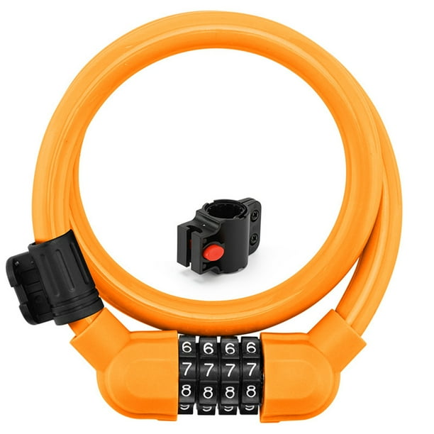 Greeniant Cable para candado de bicicleta Suministros de seguridad antirrobo de 4 dígitos naranja con soporte Type2 NO2 Greeniant OD023168-04
