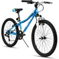 thumbnail image 1 of Hiland 24 Inch Mountain Bike Shimano 7 SPEEDS for Teenager with Suspension Fork, Blue, 1 of 6