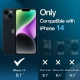 thumbnail image 2 of JETech 3 in 1 Magnetic Case for iPhone 14 6.1-Inch with 2-Pack Tempered Glass Screen Protector, Compatible with MagSafe, Translucent Matte Back Shockproof Phone Cover (Black), 2 of 7