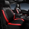 thumbnail image 4 of CAR GRAND Leather car seat covers front pair air mesh breathable universal fit airbag compatible car, SUV, truck and van red, 4 of 8