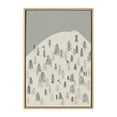 thumbnail image 2 of Kate and Laurel Sylvie New Nostalgia Skiers Framed Canvas Wall Art by Hannah Beisang, 23x33 Natural, Minimal Ski Hill Art for Wall, 2 of 6