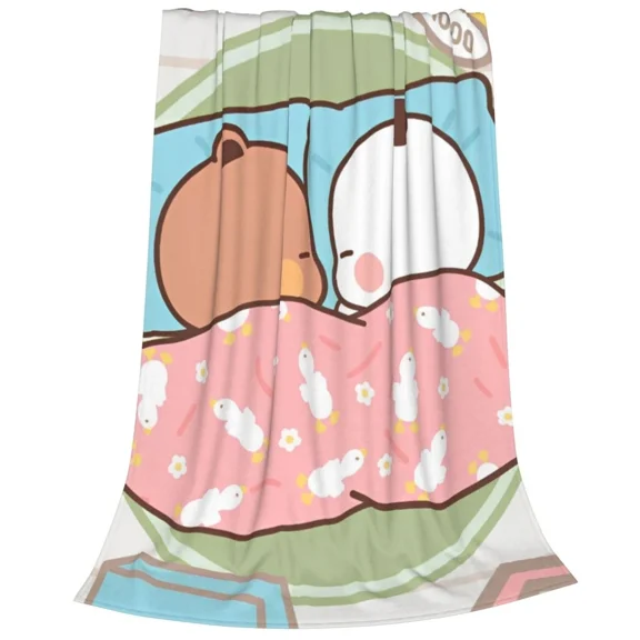 Bear And Panda Bubu Dudu Flannel Blanket Creative Throw Blankets for Bed Sofa Couch